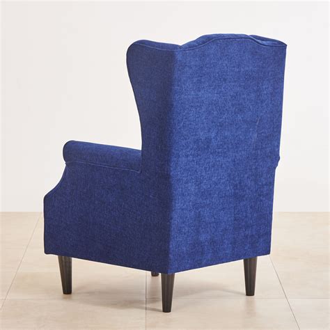 Buy Cynthia Tufted Fabric Wing Chair - Blue from Home Centre at just ...