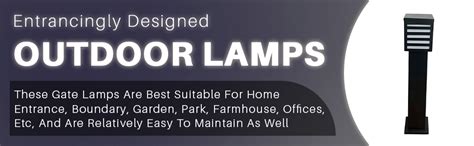 BrightLyt Pole Lamps for Garden, Gate Lamps for Outdoor, Modern Main ...