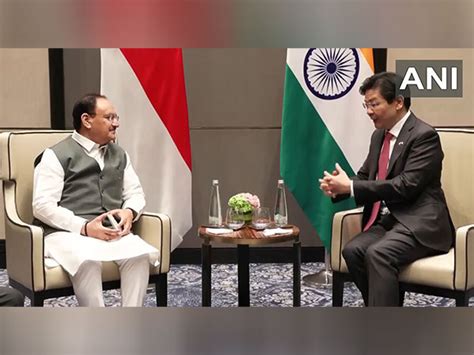 JP Nadda meets Singapore PM Lawrence Wong in Delhi