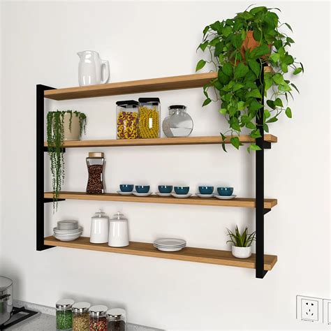 MTANK Floating & Hanging Wall Shelves For Kitchen| Backlit Wall Shelf