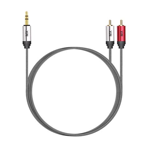 MX RCA Cable AUX to RCA Y Splitter Cable To 2 Rca Male Stereo Audio ...