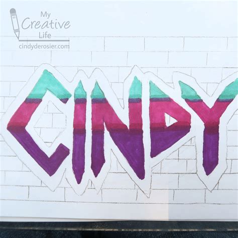 Cindy deRosier: My Creative Life: Graffiti Name Art