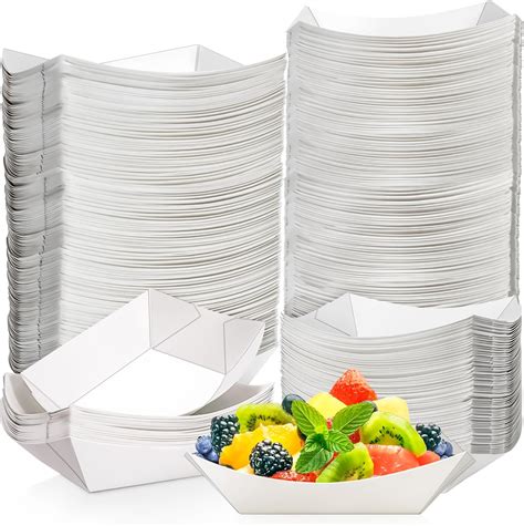 Amazon.com: MotBach 120 Pack 2Lb Paper Food Boat Trays Disposable Paper ...