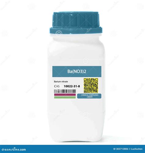 Ba(NO3)2 - Barium Nitrate stock photo. Image of flask - 303712806