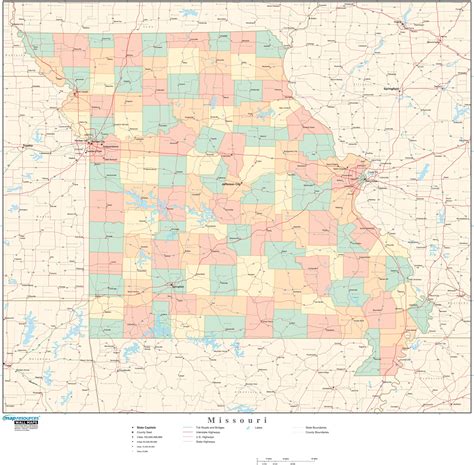 Mo County Map Western Region