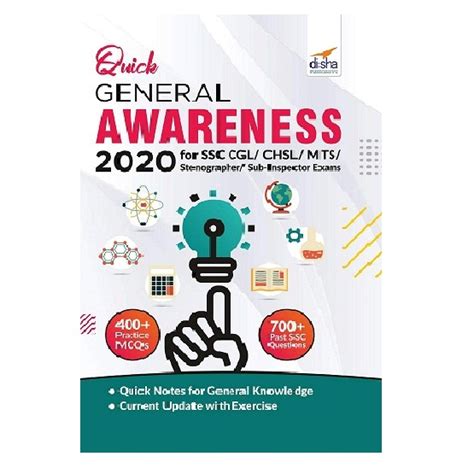 Disha Quick General Awareness 2020 for SSC CGL/CHSL/MTS/Stenographer ...