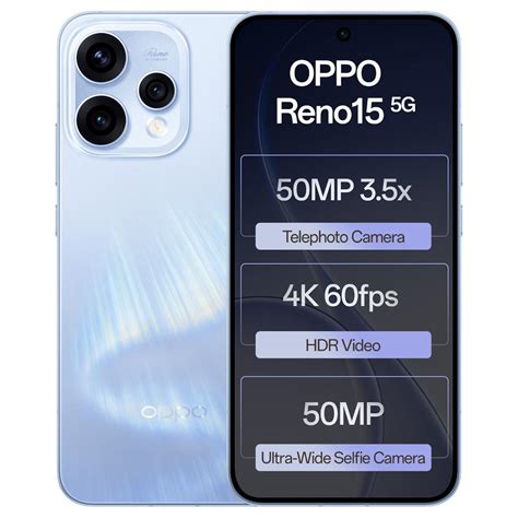 Buy Oppo Reno15 5G 256 GB, 12 GB RAM, Aurora Blue, Mobile Phone at ...