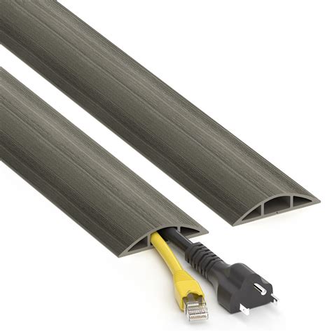 Floor Cord Cover 4ft, Gray Oak Wood Wire Hider Hide Extension Cords ...