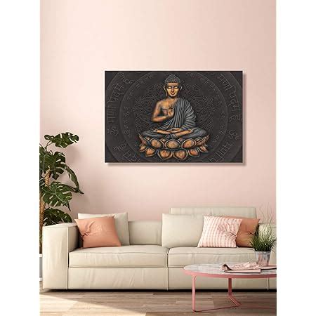 999Store Wooden Stretched Lord Gautam Buddha Budha small paintings wall ...