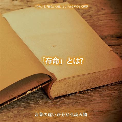 「存命」と「健在」の違いとは？分かりやすく解釈 | 言葉の違いが分かる読み物