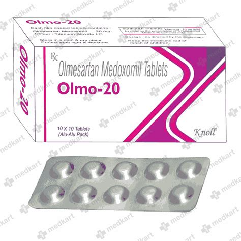 OLMO 20MG TABLET 10'S : View Price, Combination and Alternatives | Medkart