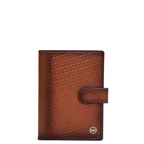 Mat Emboss Plain Leather Passport Case - Cognac – Da Milano
