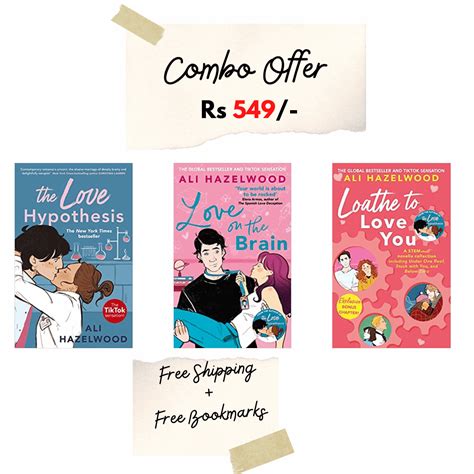 3 Books Set Collection The Love Hypothesis + Love on the Brain + Loath ...