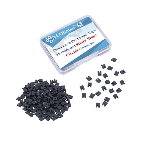 Buy CQRobot 200 Pieces Black Standard Computer Jumper Caps Header Pin ...