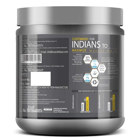 Buy MUSCLEBLAZE BIOZYME PERFORMANCE WHEY PROTEIN, LABDOOR USA CERTIFIED ...