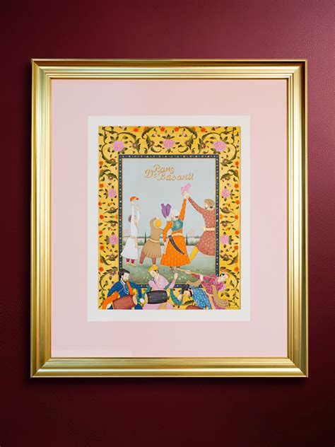 Rang De Basanti in Classical Mughal Miniature- Art Gallery