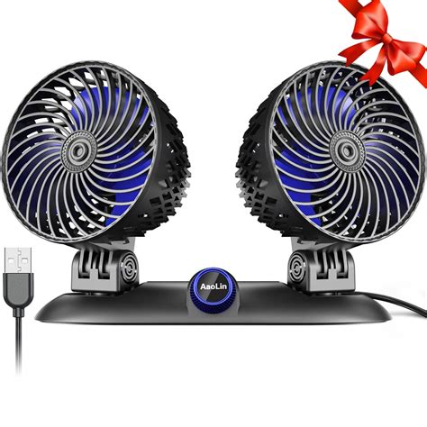 AaoLin Car Fan - 2024 Upgraded Dual Head USB Fan for Car with Powerful ...