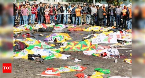 Two bomb attacks in Turkish capital kill at least 100 - Times of India