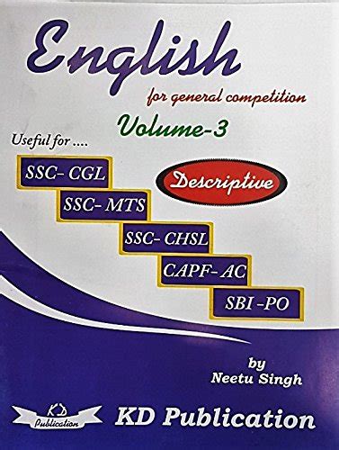 Buy English for General Competition Volume-3 Descriptive Book Online at ...