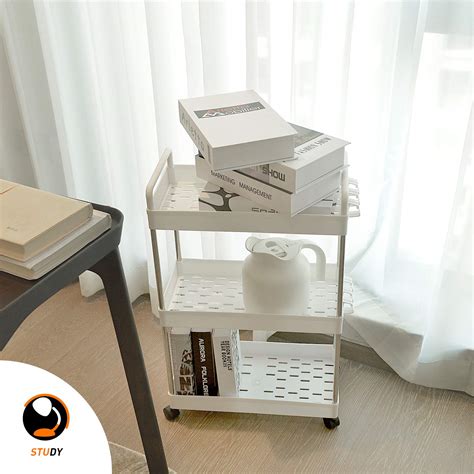 Ronlap 3 Tier Classic Storage Rolling Cart, Slim Storage Cart with ...