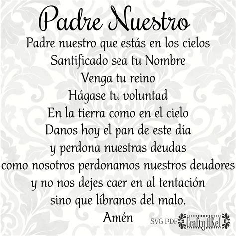 Our Father Prayer In Spanish Printable | Plan Your Year Easily!