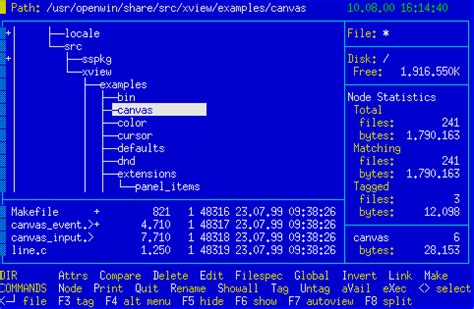 UnixTree - XTree alike filemanager for Unix / Linux