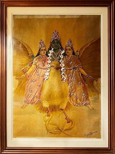 Buy traditional oleography artwork Garud Vahan Vishnu