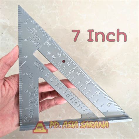 Jual [7 Inch] Siku Rafter Speed Square Segitiga 7" Penggaris Sudut ...