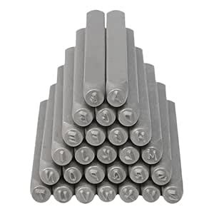 Beadsmith 27-Piece Uppercase Handwritten A-Z Alphabet Letters Punch Set ...
