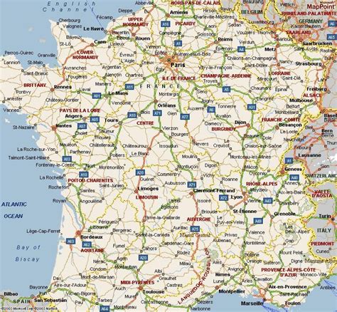 A4 map of France - Map of a4 France (Île-de-France - France)