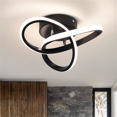 Goeco LED Ceiling Lights, 6000K Hallway Modern Spiral Design Flush ...