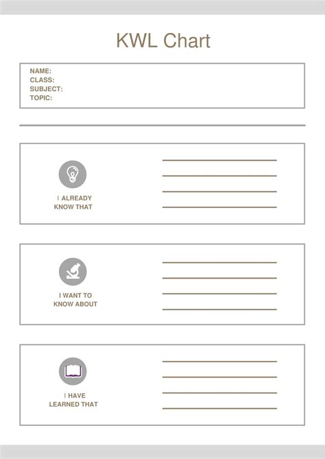 Free Printable KWL Chart Templates [PDF, Word]