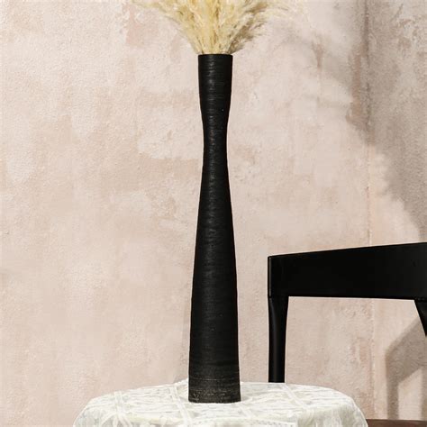 Amazon.com: Nuogo 20'' Tall Black Floor Vases Ceramic Vase Skinny Long ...