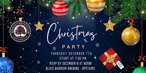 DCBC Annual Christmas Party - RSVP, Black Warrior Brewing Company ...