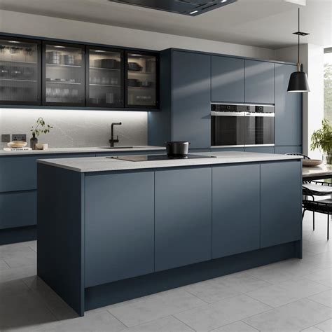 Image result for Howdens Blue Kitchen Units