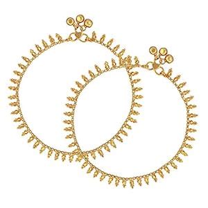 Memoir Gold plated Ethnic Mngal Kalash design, Payal, Pajeb, Bridal ...