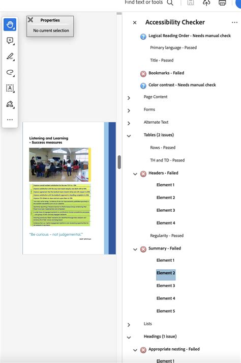 Image result for InDesign Table Summary for Accessibility