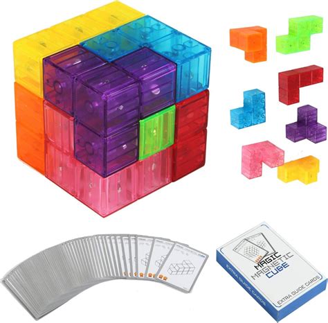 Amazon.com: Wtohobby Magnetic Soma Cube Block- Children's Educational Toys Magnetic Tiles for ...