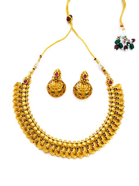 Gold-plated Necklace Set - PA091N22 – Pihtara Jewels