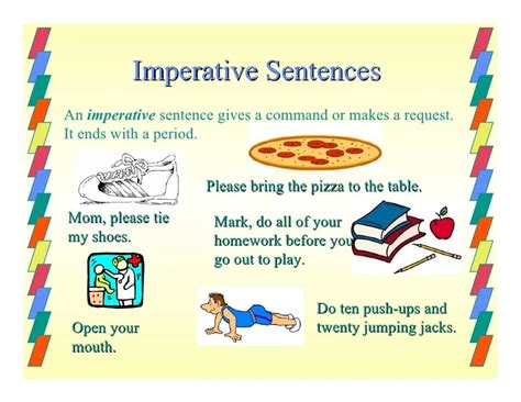 Image result for Imperative Sentences Examples