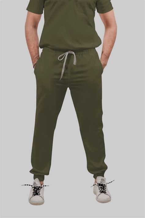 Stretchable (4Way) Male Olive Green Jogger – The Scrub Life