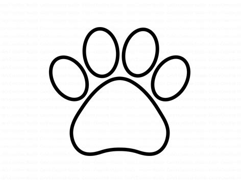 Paw Print Outline Svg, Paw Print, Dog Paw, Cat Paw, Pet Paw, Pet Svg ...
