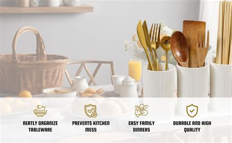 KITOME Plastic Cutlery Holder – Self Draining Tableware Storage Box ...