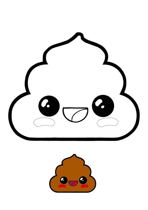 Green Poop Emoji Coloring Pages