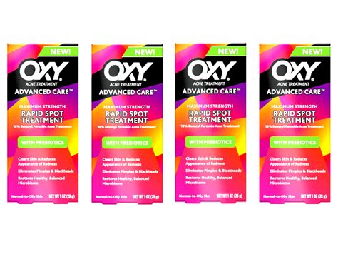 Buy 4 Pack - OXY Acne Medication Maximum Action Rapid Spot Treatment 28 ...