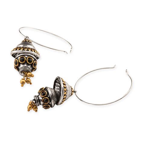 Gullak Dome Drop Hoop Earrings – VOYLLA