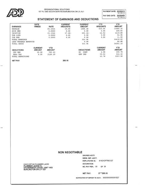 Image result for AP Check Stub Example