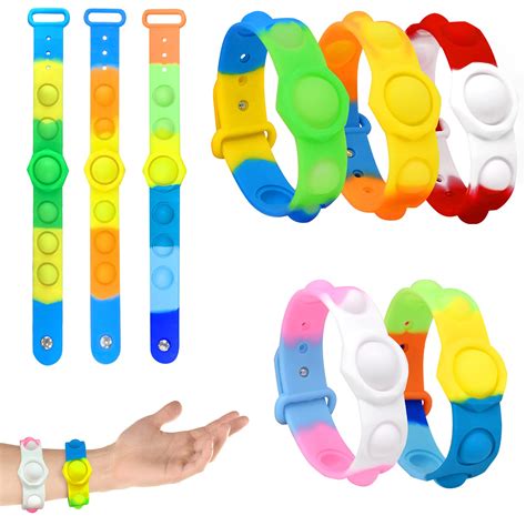Push Pop Bubble Fidget Toy Bracelets 5 Pcs Pop Fidget | Desertcart INDIA