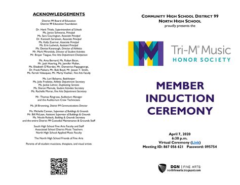 Induction Ceremony Program