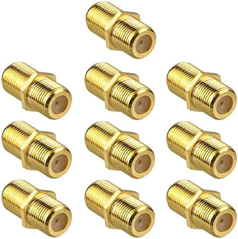 GZXUNFA 10 Pack Coaxial Cable Connector, RG6 Coax Cable Extender F-Type ...